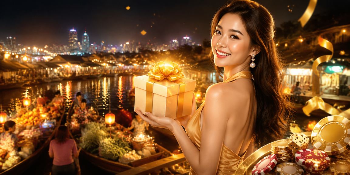 Không gian giải trí casino về đêm tại chợ đêm Hà Nội với ánh đèn rực rỡ